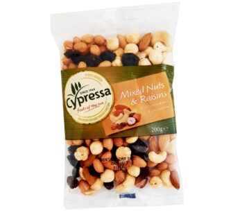 Cypressa Mixed Nuts & Raisins 200g – Karisik Kuruyemis & Kuru Uzum