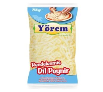 Yorem Grated Cheddar Cheese 200g – Rendelenmis Dil Kasar Peyniri