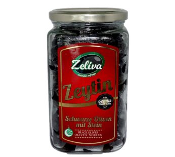 Zeliva Gemlik Black Olive Jar 500g – Gemlik Siyah Zeytin Cam