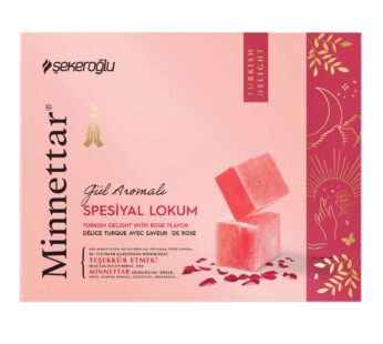 Sekeroglu Minnettar Turkish Delight Rose Lokum 300g